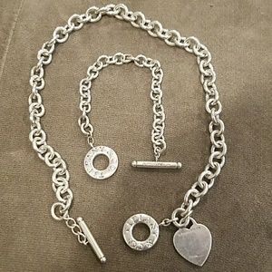 Authentic 925 Tiffany & CO bracelet&necklace